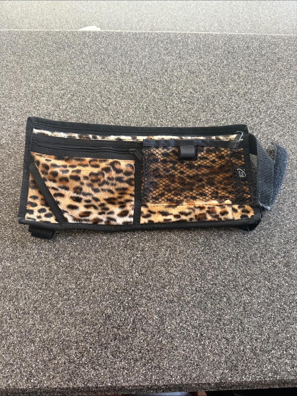 Leopard Print Organizer Wallet Pouch - Brown